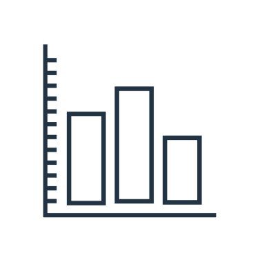 Beyaz arka plan üzerinde grafiğin saydam işareti izole grafik simge vektör