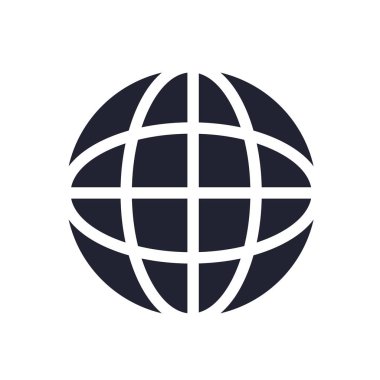 Web ve mobil uygulaması tasarımı, Internet logo kavramı için beyaz arka plan üzerinde izole Internet simge vektör