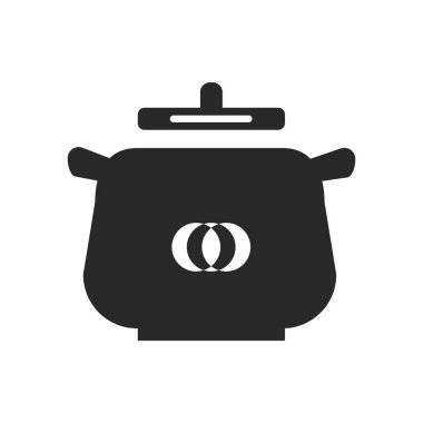 Web ve mobil uygulaması tasarımı, Pot logo kavramı için beyaz arka plan üzerinde izole pot simge vektör