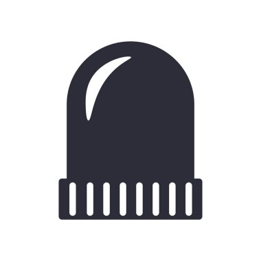 Kış şapka simge vektör web ve mobil uygulaması tasarımı, kış şapka logo kavramı için izole üzerinde beyaz arka plan