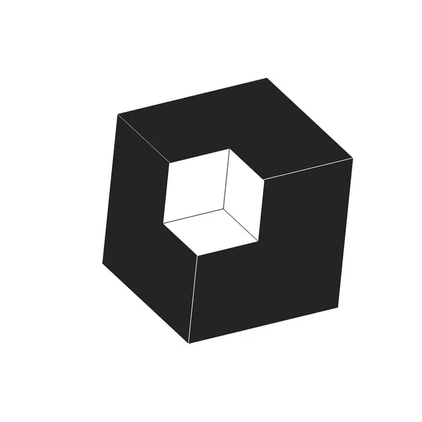 Vettore Icona Cubo Isolato Sfondo Bianco Tuo Design Web Mobile — Vettoriale Stock