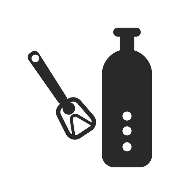 Fles Opener Pictogram Vector Geïsoleerd Witte Achtergrond Voor Web Mobiele — Stockvector