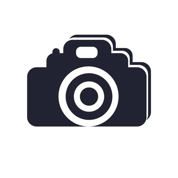 Foto Camera Pictogram Vector Geïsoleerd Witte Achtergrond Voor Web Mobiele — Stockvector