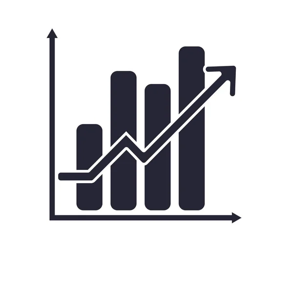 Vetor Ícone Gráfico Barras Isolado Fundo Branco Para Seu Design —  Vetores de Stock