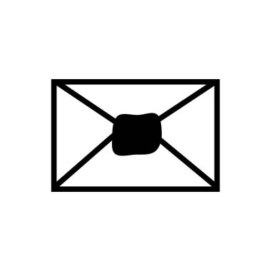 Posta simgesini vektör web ve mobil uygulaması tasarımı, posta logo kavramı için izole üzerinde beyaz arka plan