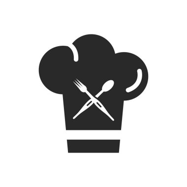 Şef simge vektör web ve mobil uygulaması tasarımı, Şef logo kavramı için izole üzerinde beyaz arka plan