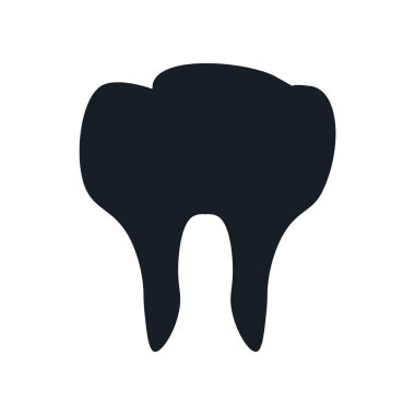 Molar diş simge vektör web ve mobil uygulaması tasarımı, Molar diş logo kavramı için izole üzerinde beyaz arka plan