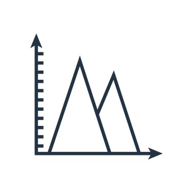 Beyaz arka plan üzerinde grafiğin saydam işareti izole grafik simge vektör