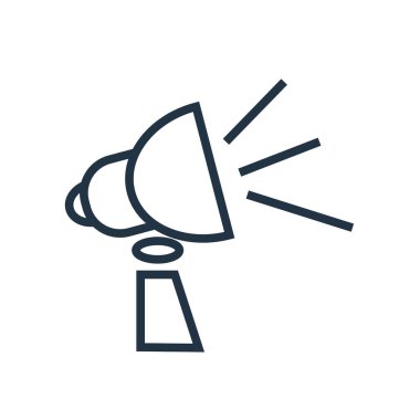 Beyaz arka plan üzerinde hoparlör şeffaf işareti izole hoparlör simge vektör