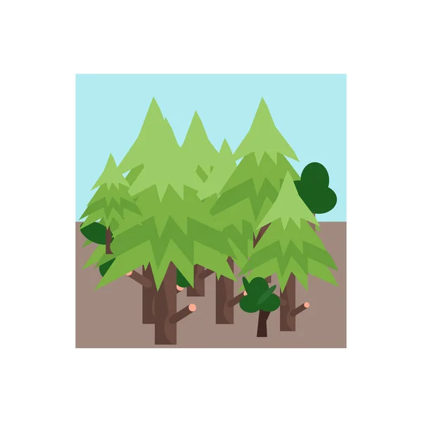 Bosque Icono Vector Aislado Fondo Blanco Para Diseño Aplicaciones Web — Vector de stock