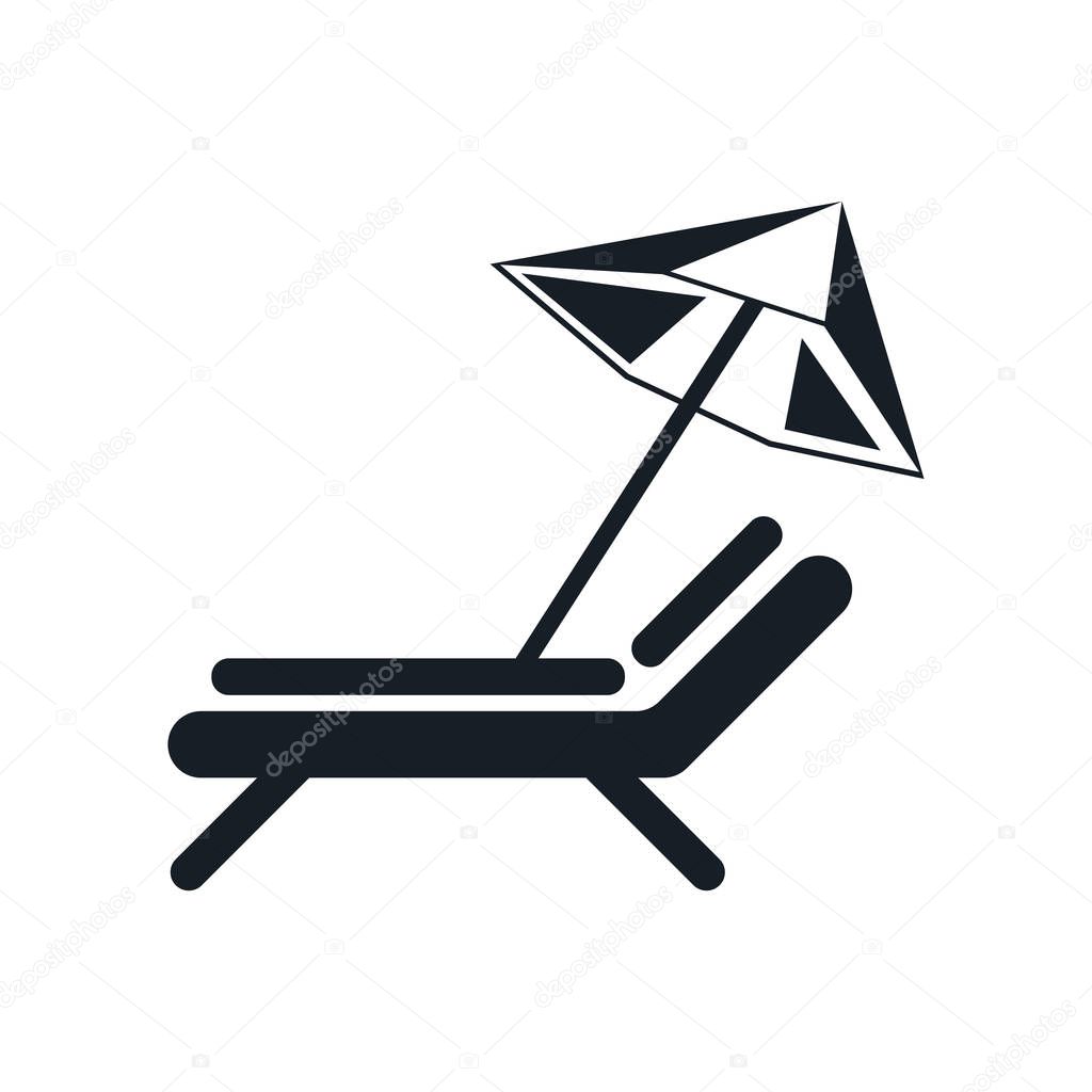Sun umbrella icon vector isolated on white background for your web and mobile app design, Sun umbrella logo concept