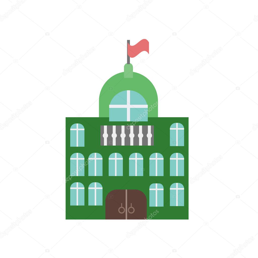 City hall icon vector isolated on white background for your web and mobile app design, City hall logo concept