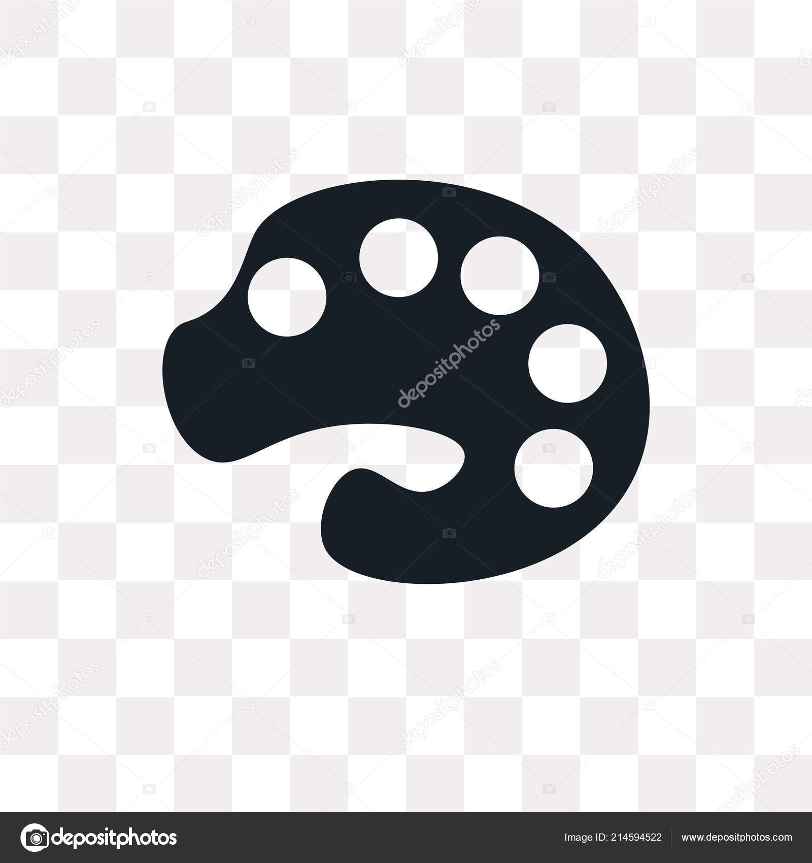 Painter Palette Vector Icon Isolated Transparent Background