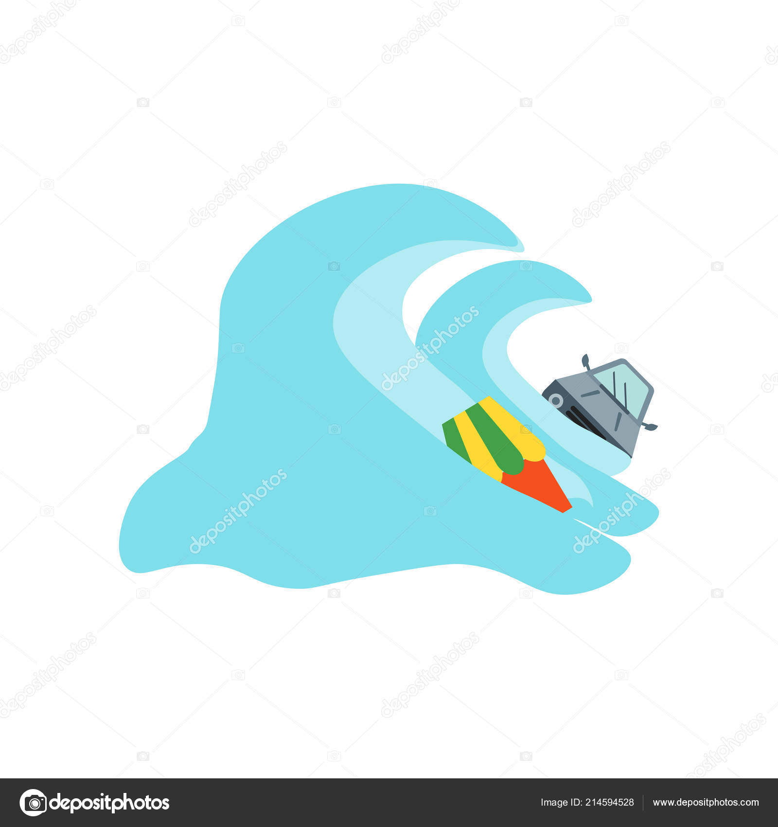 Tsunami Icon Vector Isolated White Background Tsunami Transparent