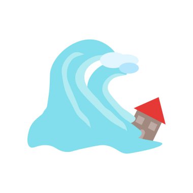 Tsunami simge vektör izole beyaz arka plan, Tsunami şeffaf işareti, hava sembolleri