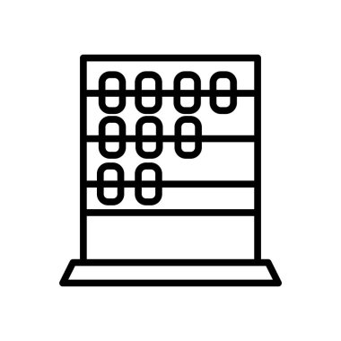 Abcus simge vektör izole üzerinde beyaz arka plan, Abcus şeffaf işareti, doğrusal sembolü ve kontur tasarım öğeleri anahat tarzı