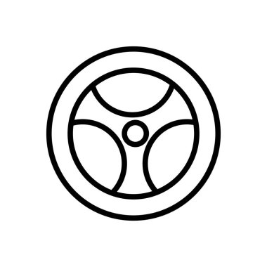 Beyaz arka plan üzerinde izole direksiyon simge vektör Steerin