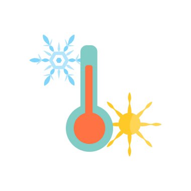 Beyaz arka plan üzerinde Temperatur izole sıcaklık simge vektör