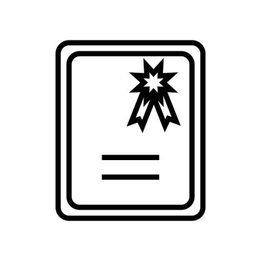 Garanti sertifika simge vektör izole üzerinde beyaz arka plan, garanti belgesi şeffaf işareti, doğrusal sembolü ve kontur tasarım öğeleri anahat tarzı