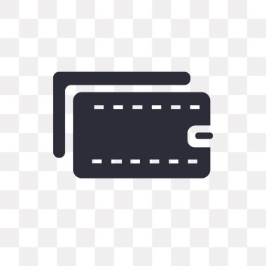 Saydam arka plan üzerinde m-cüzdan lo izole cüzdan vektör simgesi