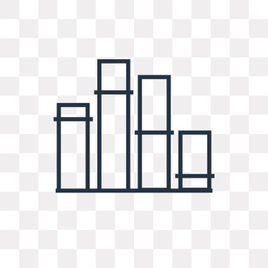 Şeffaf arka plan, logo tasarımı bar grafik üzerinde izole grafik bar vektör simgesi