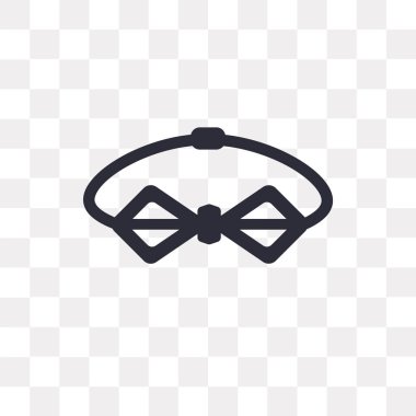 Saydam arka plan üzerinde papyon logo kavramı izole papyon vektör simgesi