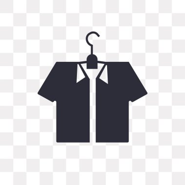 Saydam arka plan üzerinde gömlek logo kavramı izole gömlek vektör simgesi