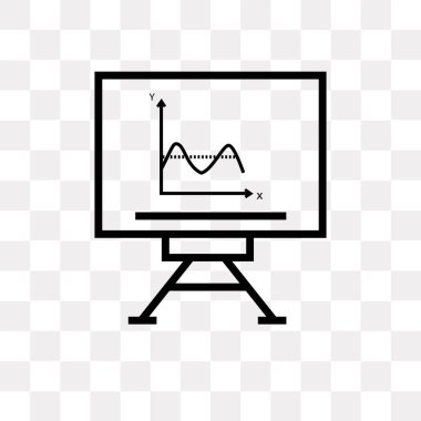 Yazılı beyaz tahta vektör şeffaf arka plan, yazı beyaz tahta logo kavramı izole simgesi