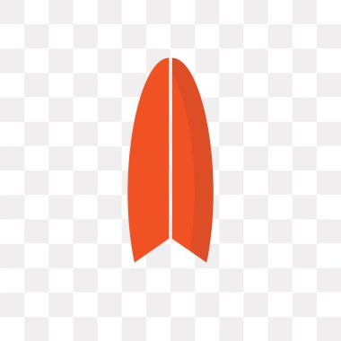 Saydam arka plan üzerinde sörf tahtası logo kavramı izole sörf tahtası vektör simgesi