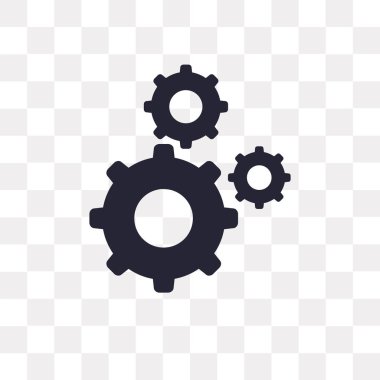 Saydam arka plan üzerinde ayarları logo kavramı izole ayarları vektör simgesi