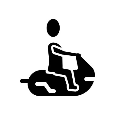 Jet ski simge vektör beyaz zemin üzerine, Jet ski izole işareti