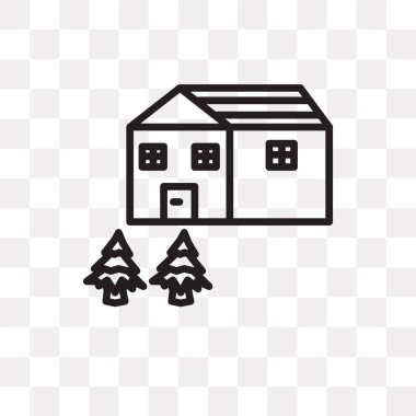 Saydam arka plan üzerinde ev logo kavramı izole House vektör simgesi