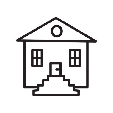 House simge vektör izole üzerinde beyaz arka plan, ev saydam işareti, doğrusal sembolü ve kontur tasarım öğeleri anahat tarzı