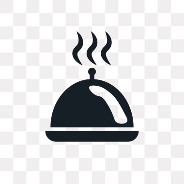 Saydam arka plan üzerinde izole kapak vektör simgesi olan tepsi, 