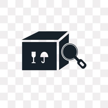 Şeffaf arka plan, logo kavramı kutu izole kutusu vektör simgesi