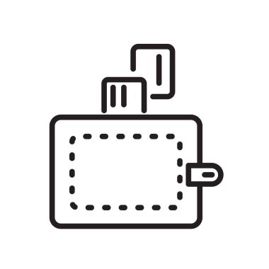 M-cüzdan simge vektör izole beyaz arka plan, m-cüzdan işareti, l