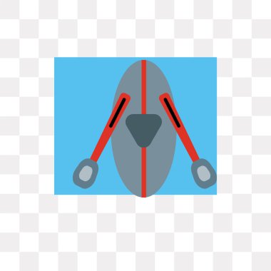 Saydam arka plan üzerinde kayık logo kavramı izole kayık vektör simgesi