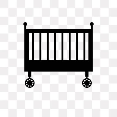 Saydam arka plan üzerinde beşik logo kavramı izole beşik vektör simgesi