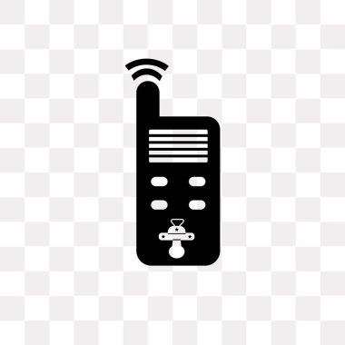 Şeffaf arka plan üzerinde bebek monitörü logo kavramı izole bebek monitörü vektör simgesi