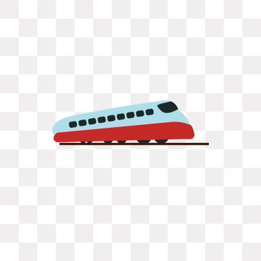 Saydam arka plan üzerinde demiryolu logo kavramı izole tren vektör simgesi