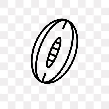Saydam arka plan üzerinde Rugby topu logo kavramı izole Rugby top vektör simgesi