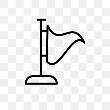 Saydam arka plan üzerinde bayrak logo kavramı izole bayrak vektör simgesi