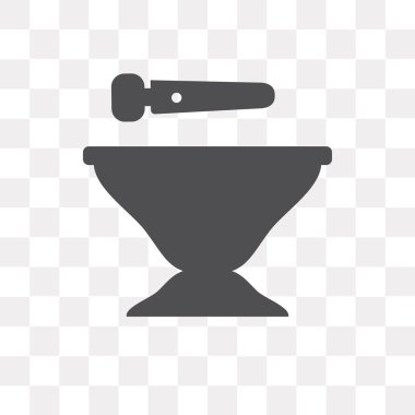 Saydam arka plan üzerinde harç lo izole harç vektör simgesi