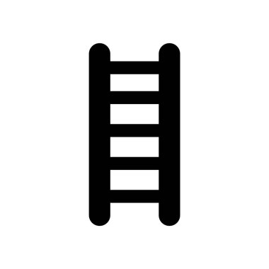 Beyaz arka plan üzerinde merdiven şeffaf işareti izole merdiven simge vektör