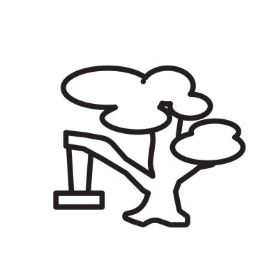 Beyaz arka plan, Swing şeffaf işareti, doğrusal sembolü ve kontur tasarım öğeleri anahat tarzı izole salıncak simge vektör