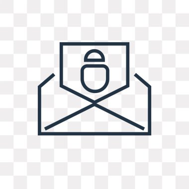 Saydam arka plan üzerinde posta logo kavramı izole posta vektör simgesi