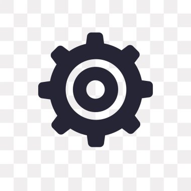 Saydam arka plan üzerinde ayarları logo kavramı izole ayarları vektör simgesi