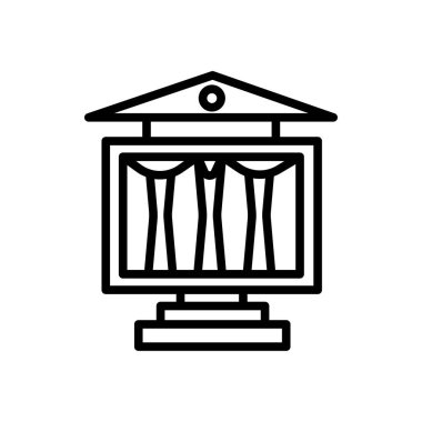 Beyaz arka plan üzerinde anıt şeffaf işareti izole anıt simge vektör