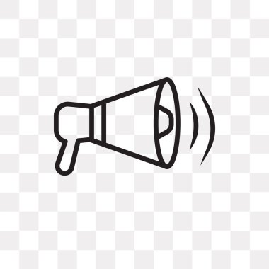 Saydam arka plan üzerinde hoparlör logo kavramı izole hoparlör vektör simgesi