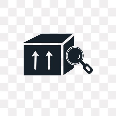 Şeffaf arka plan, logo kavramı kutu izole kutusu vektör simgesi